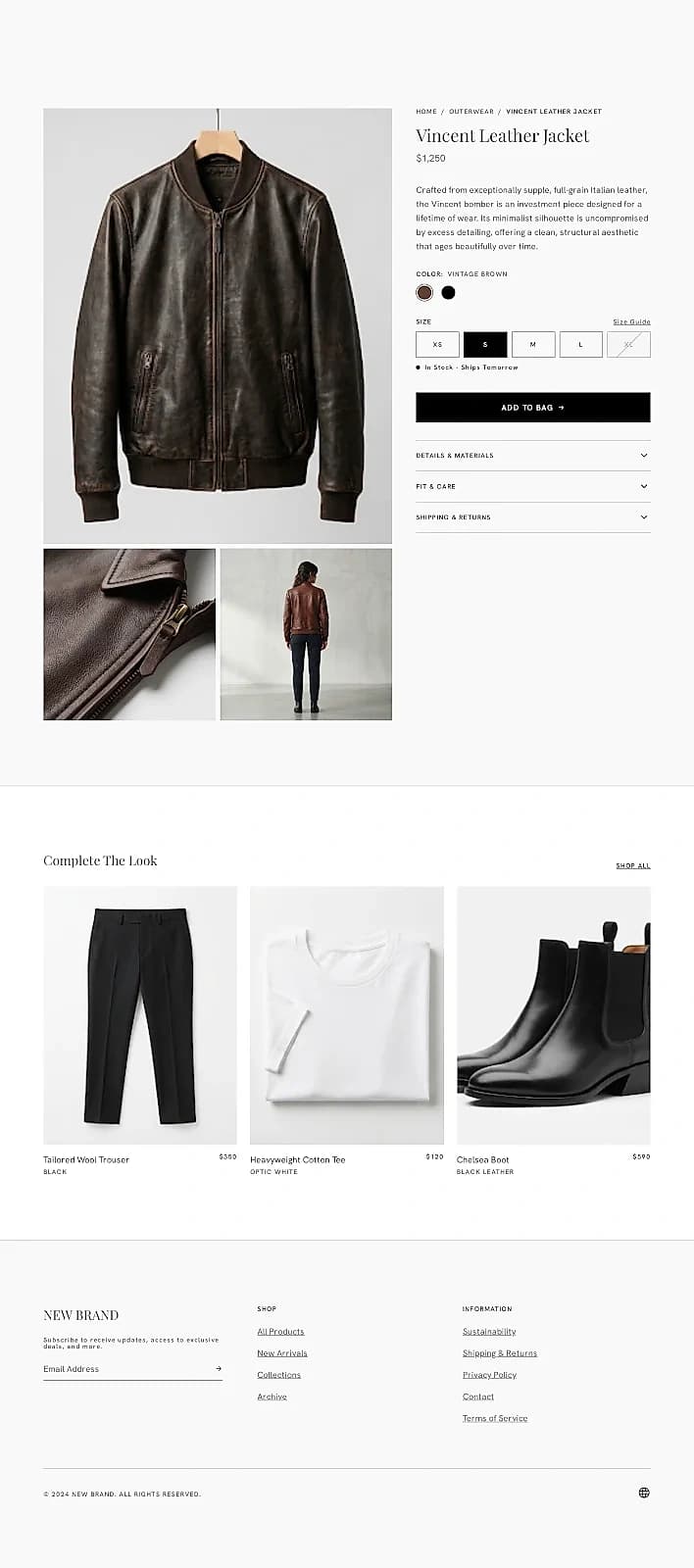 New Brand - Ficha de producto